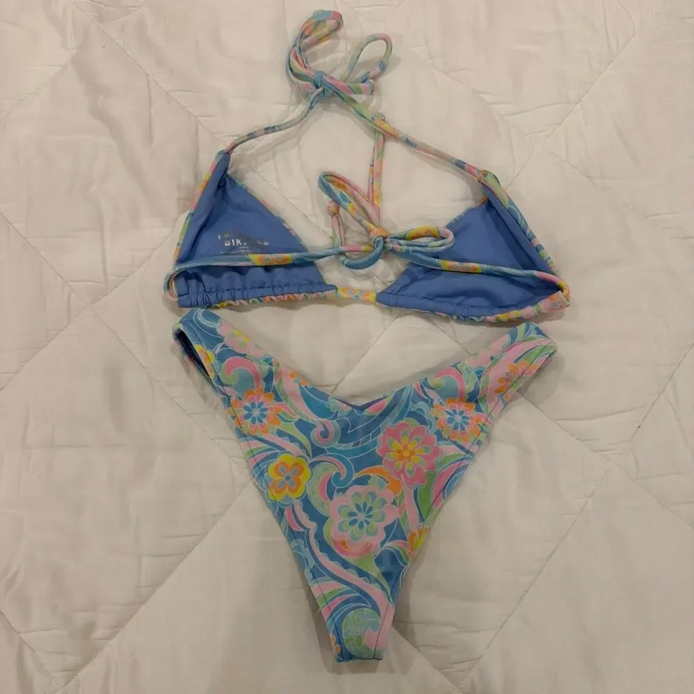 frankies bikinis pastel floral bikini set